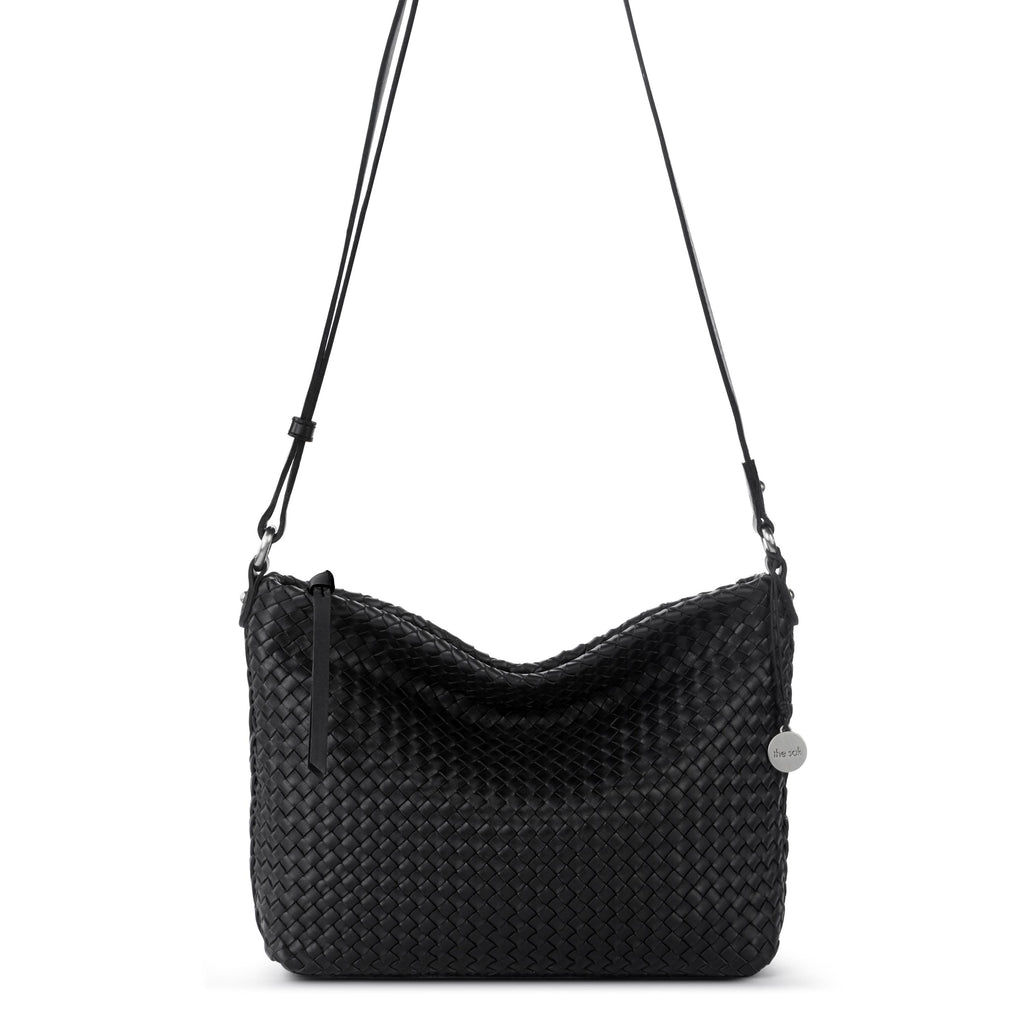 The Sak Melrose Crossbody - Leather - Black Woven