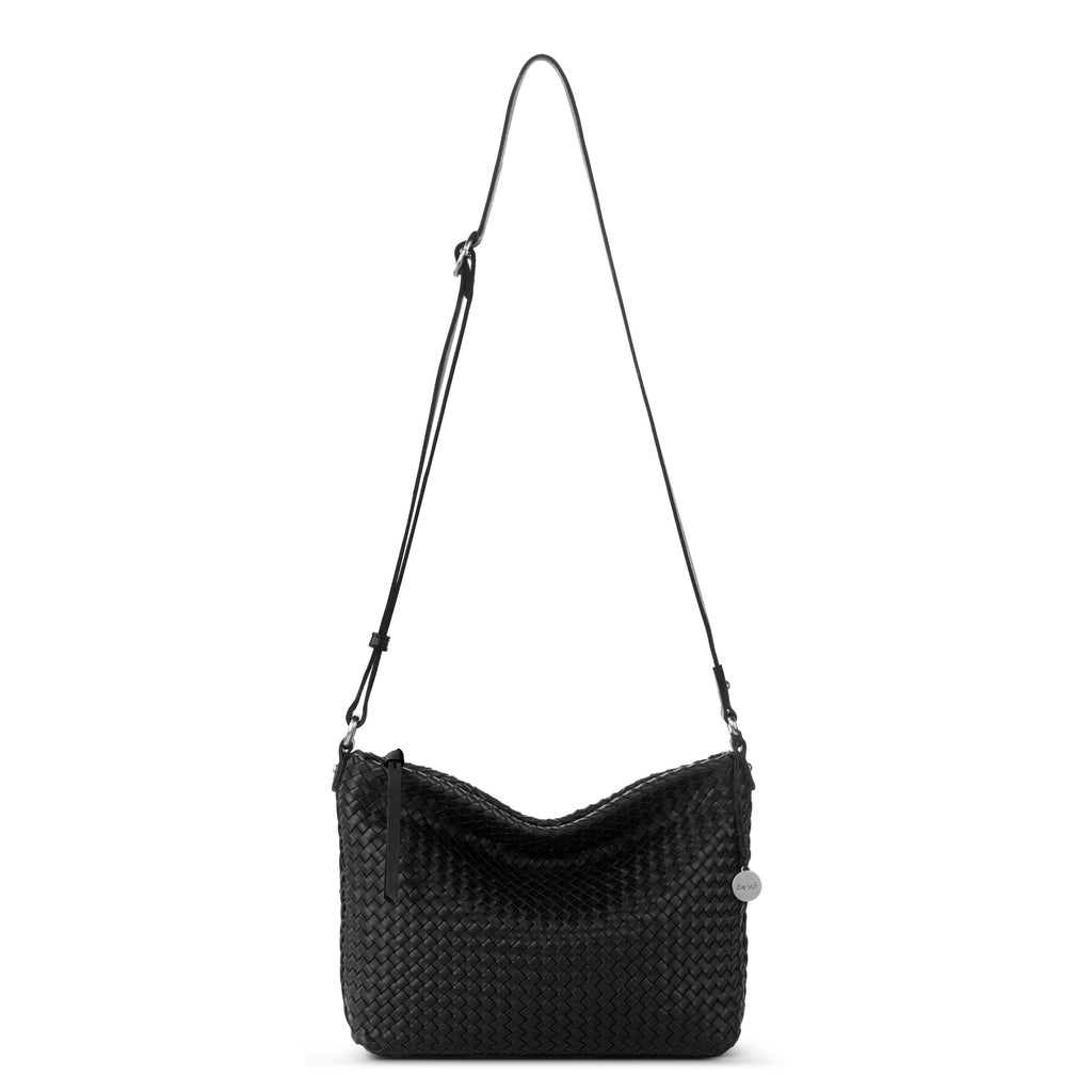 The Sak Melrose Crossbody - Leather - Black Woven