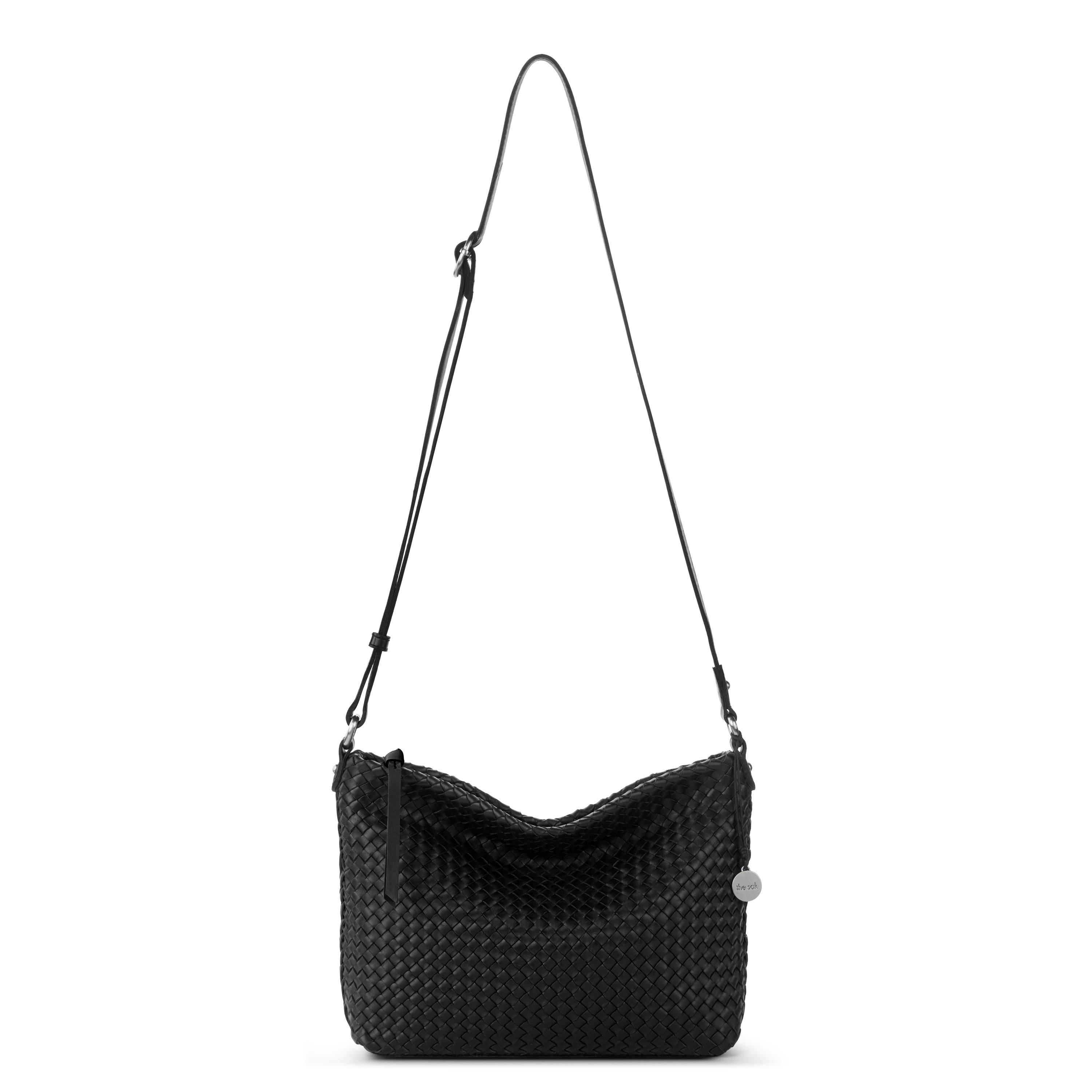 The Sak Melrose Crossbody - Leather - Black Woven