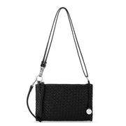 Vita Convertible Wristlet - Leather - Black Woven