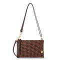 The Sak Vita Convertible Wristlet - Leather - Mahogany Cognac Woven