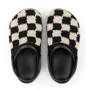 Bolo Clog - Hand Crochet - Black Check