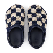 Bolo Clog - Hand Crochet - Denim Check