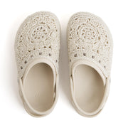 Bolo Clog - Hand Crochet - Natural Medallion