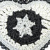 Yarnicharmz Dangle - Hand Crochet - Black Sparkle Patch Heart
