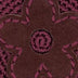 Circle Coin Pouch - Hand Crochet - Black  Cherry Flower