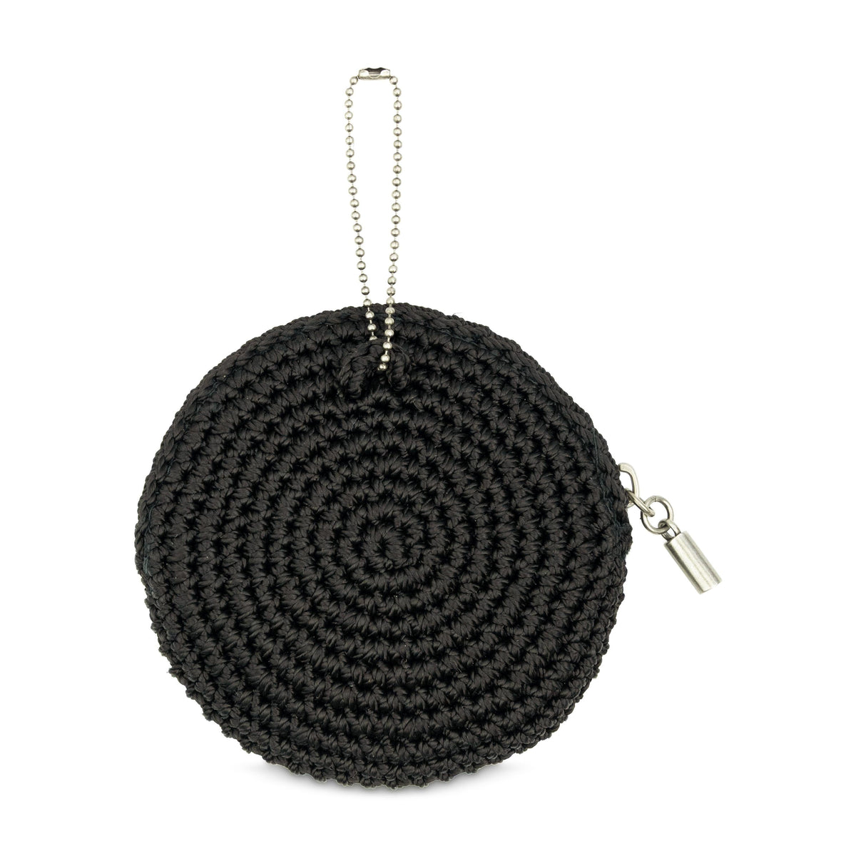 The Sak Circle Coin Pouch - Hand Crochet - Black Pyrite Star