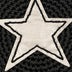 Circle Coin Pouch - Hand Crochet - Black Pyrite Star