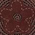 Circle Coin Pouch - Hand Crochet - Brown Mahogany Flower