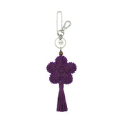 Yarnicharmz Dangle - Hand Crochet - Aubergine Flower