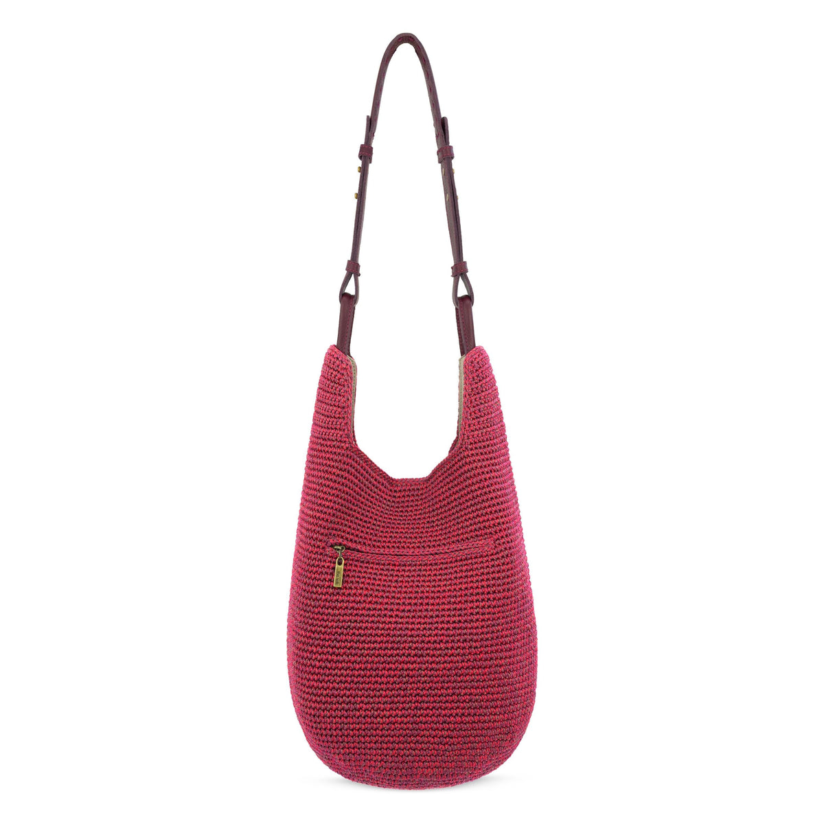 The Sak Los Feliz 120 Hobo - Hand Crochet - Black Cherry Static