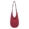 The Sak Los Feliz 120 Hobo - Hand Crochet - Black Cherry Static