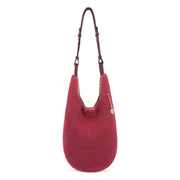 Los Feliz 120 Hobo - Hand Crochet - Black Cherry Static