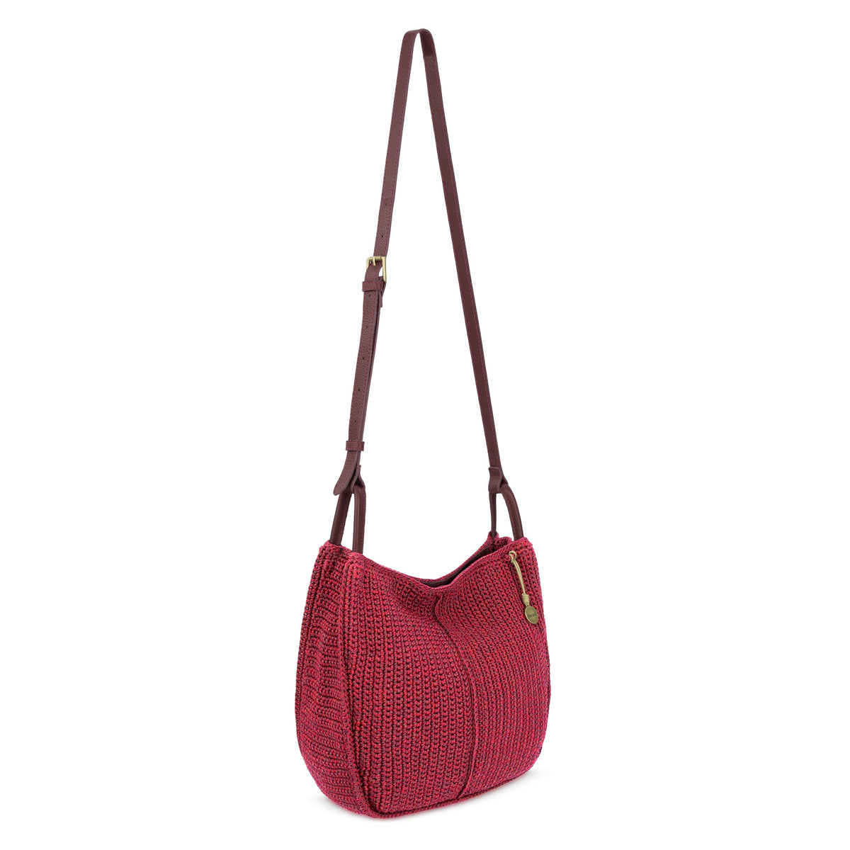 The Sak Los Feliz Crossbody - Hand Crochet - Black Cherry Static