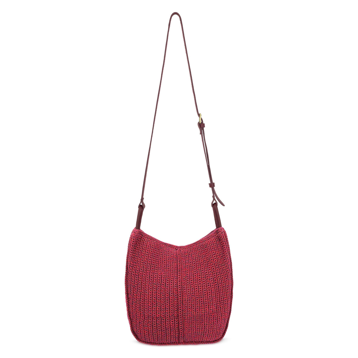 The Sak Los Feliz Crossbody - Hand Crochet - Black Cherry Static