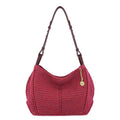 The Sak Los Feliz Hobo - Hand Crochet - Black Cherry Static