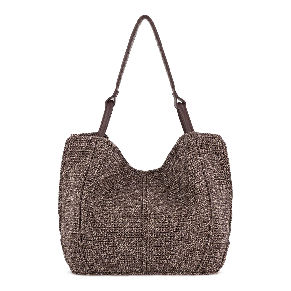 The Sak Los Feliz Large Tote - Hand Crochet - Nutmeg Static