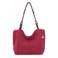 The Sak Los Feliz Medium Tote - Hand Crochet - Black Cherry Static