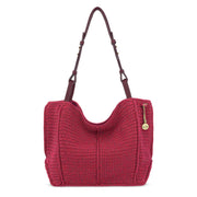 Los Feliz Medium Tote - Hand Crochet - Black Cherry Static