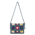 The Sak Marlow Flap Shoulder Bag - Hand Crochet - Maritime Multi Patch