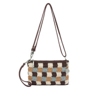 Vita Convertible Wristlet - Hand Crochet - Acorn Check