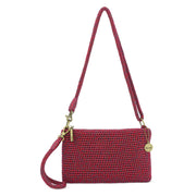 Vita Convertible Wristlet - Hand Crochet - Black Cherry Static