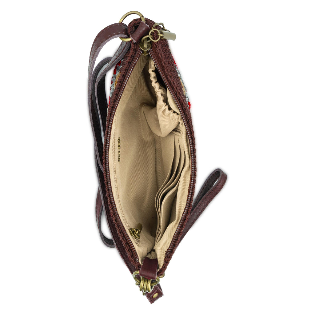 The Sak Vita Convertible Wristlet - Hand Crochet - Walnut Patch