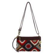 Vita Convertible Wristlet - Hand Crochet - Walnut Patch