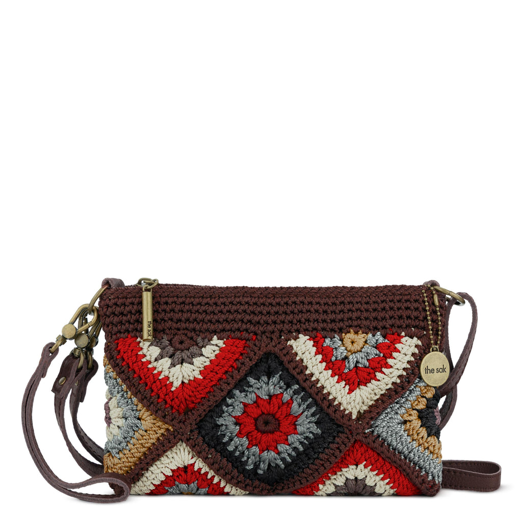 The Sak Vita Convertible Wristlet - Hand Crochet - Walnut Patch