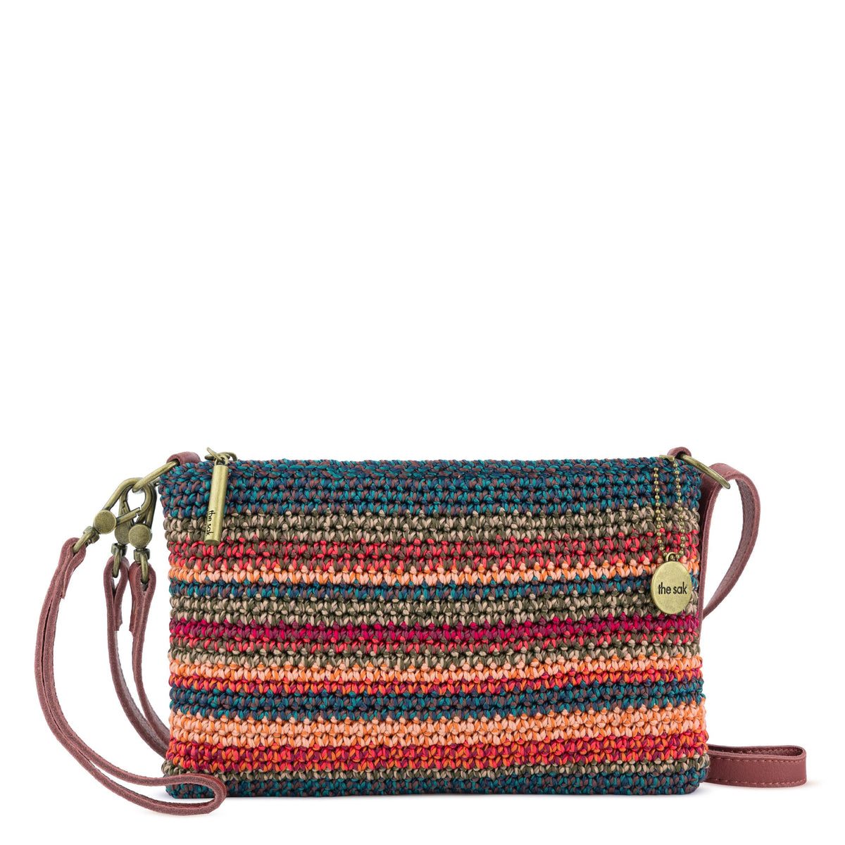 The Sak Vita Convertible Wristlet - Hand Crochet - Woodland Stripe
