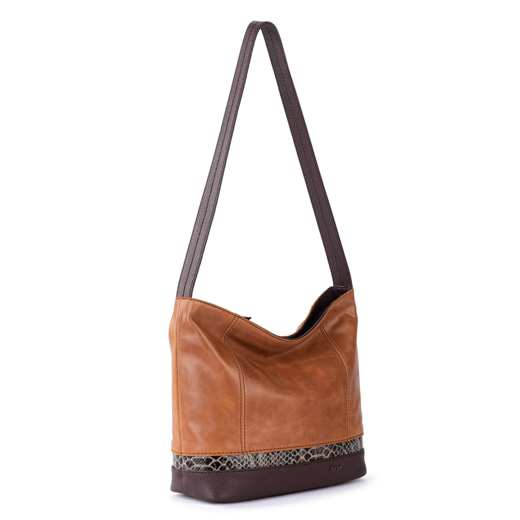 The Sak De Young Hobo - Leather - Tobacco Snake Block