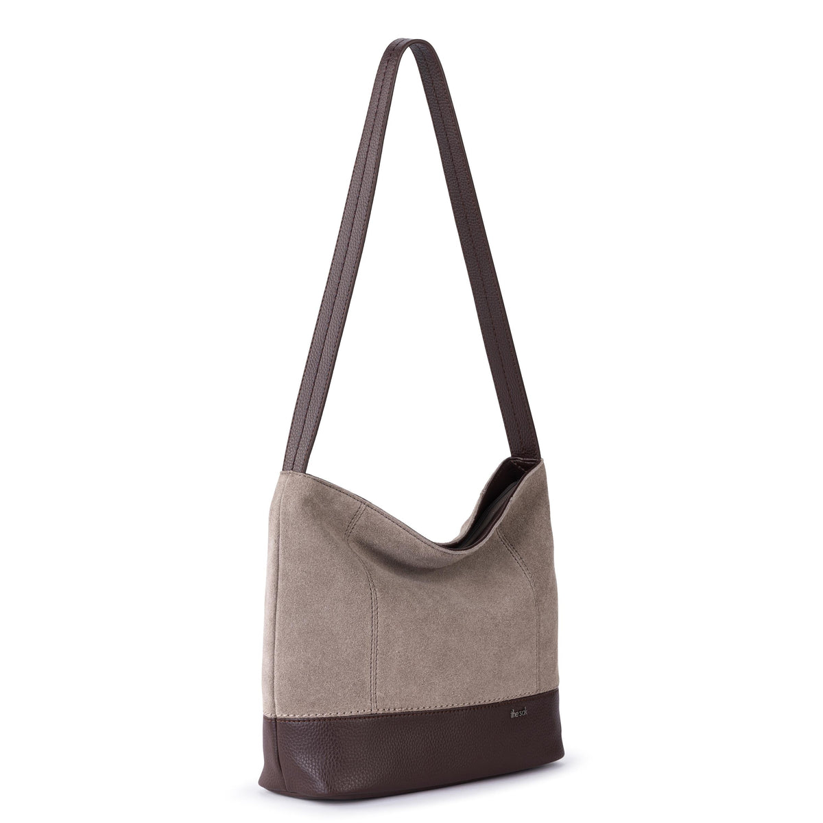 The Sak De Young Hobo - Leather - Mushroom Suede Block