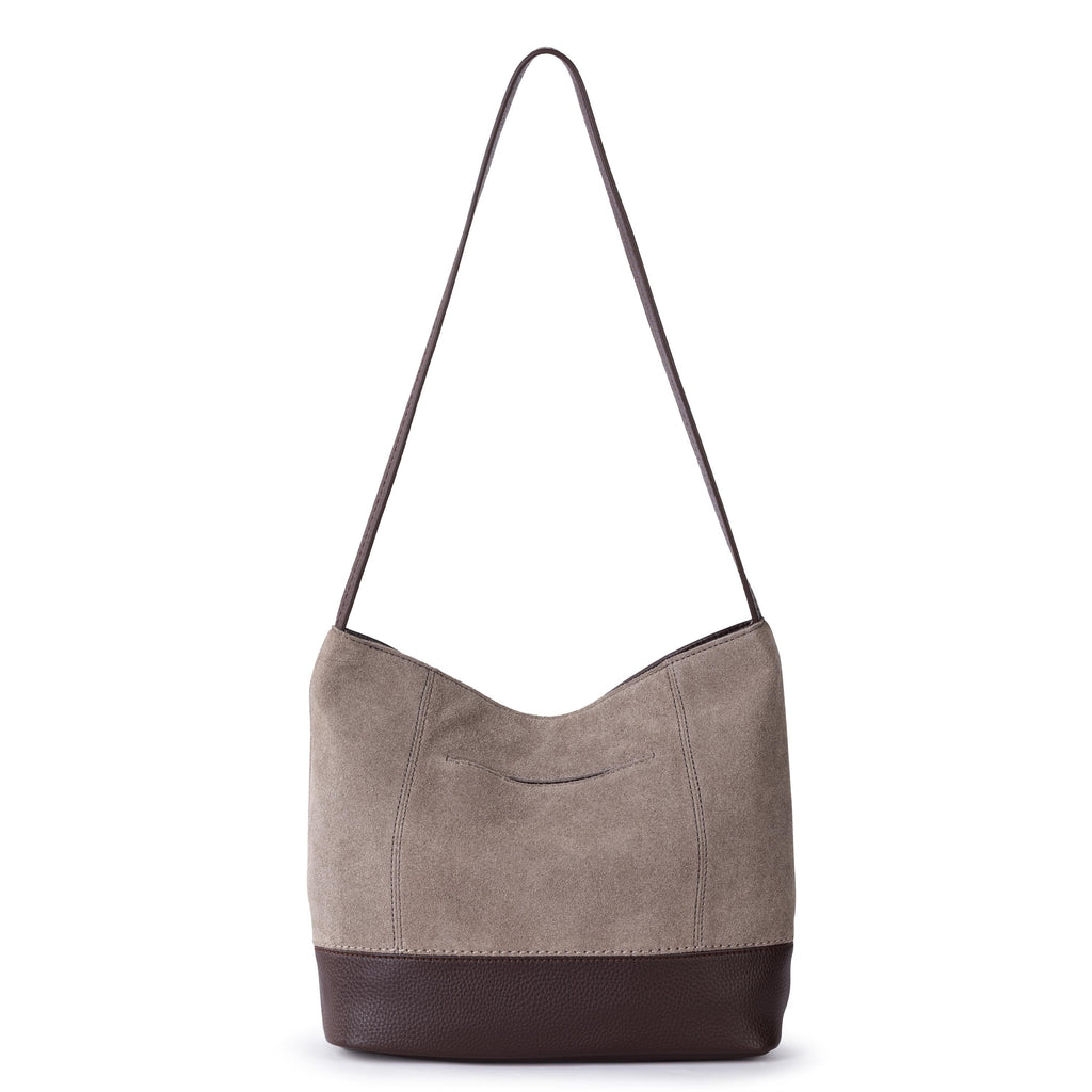 The Sak De Young Hobo - Leather - Mushroom Suede Block