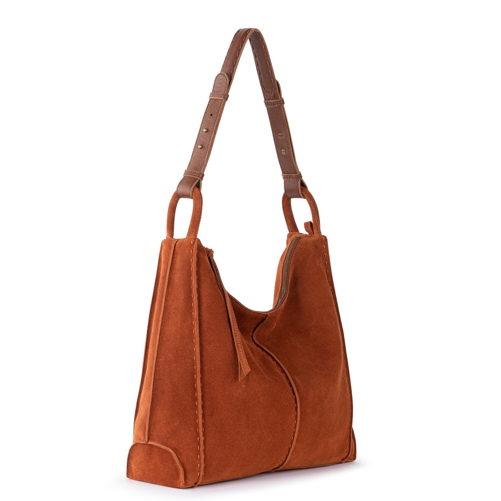 The Sak Los Feliz Bucket Hobo - Leather - Persimmon Suede