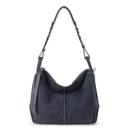 Los Feliz Hobo - Leather - Storm Grey Suede