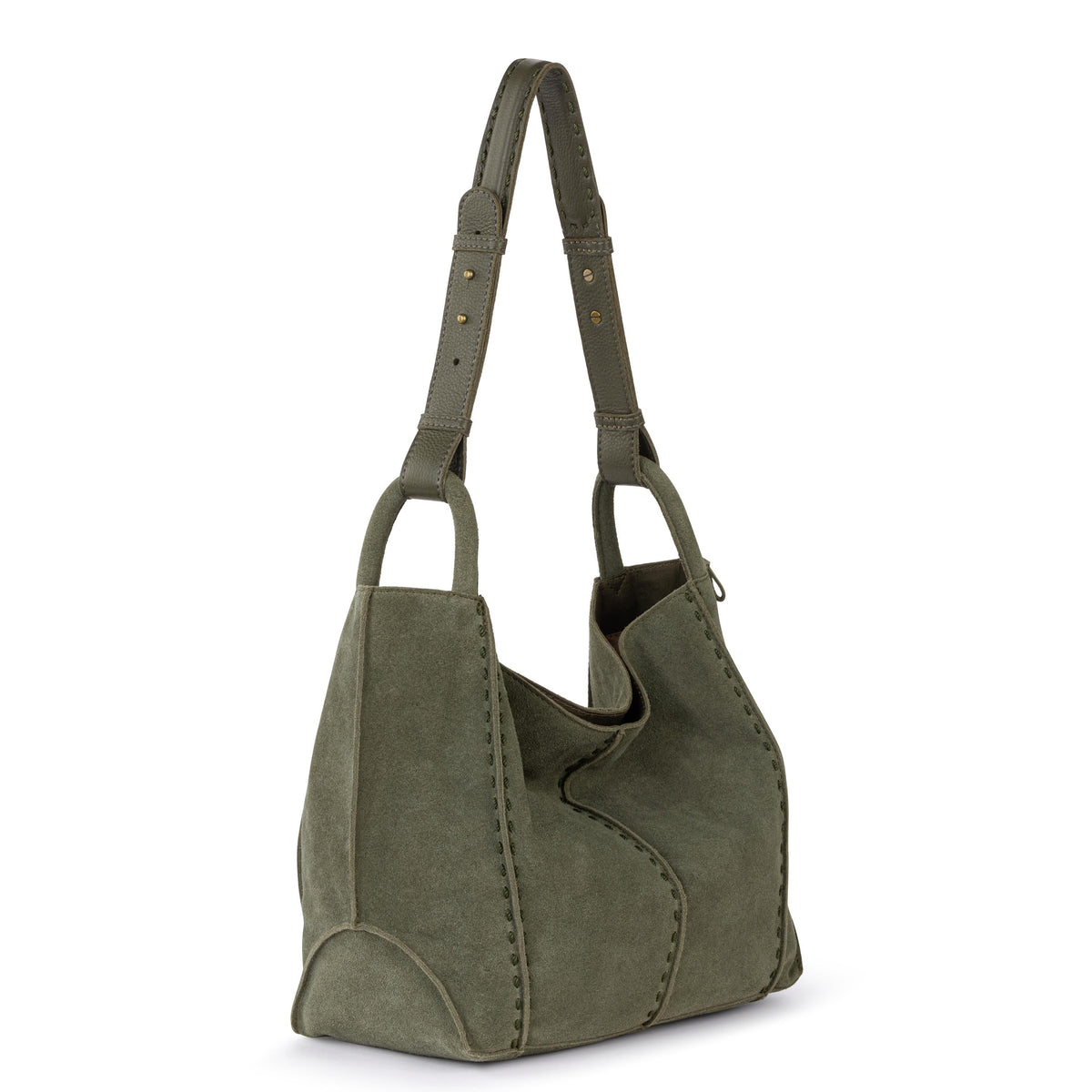 The Sak Los Feliz Medium Tote - Leather - Moss Suede
