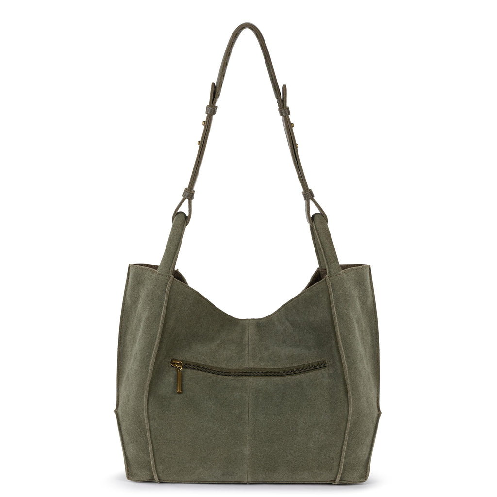 The Sak Los Feliz Medium Tote - Leather - Moss Suede