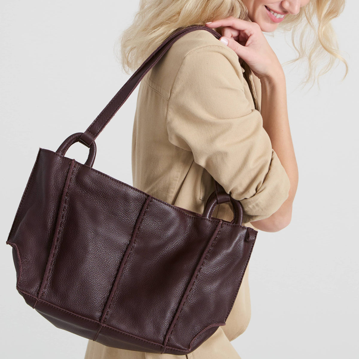 The Sak Los Feliz Satchel - Leather - Mahogany