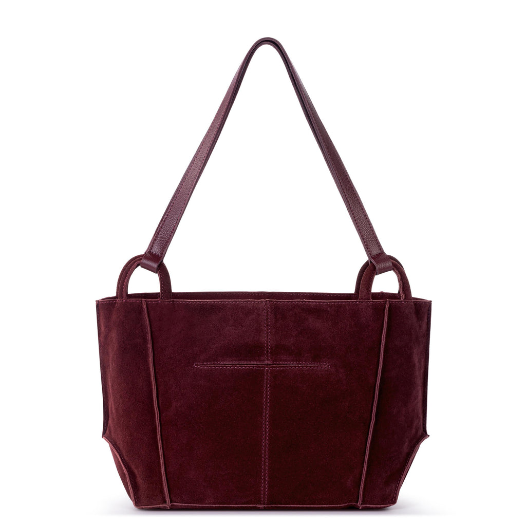 The Sak Los Feliz Satchel - Leather - Black Cherry Suede