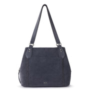 Melrose Satchel - Leather - Storm Grey Suede
