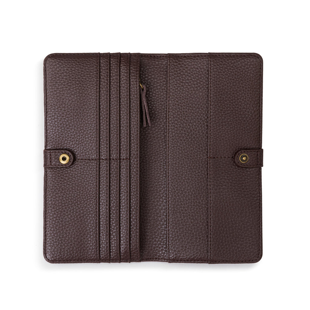 The Sak Mira Large Wallet - Leather - Mahogany