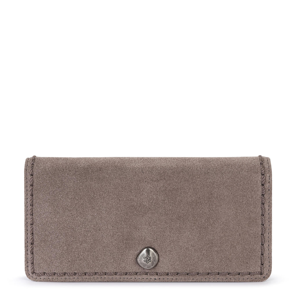 The Sak Mira Large Wallet - Leather - Mushroom Suede
