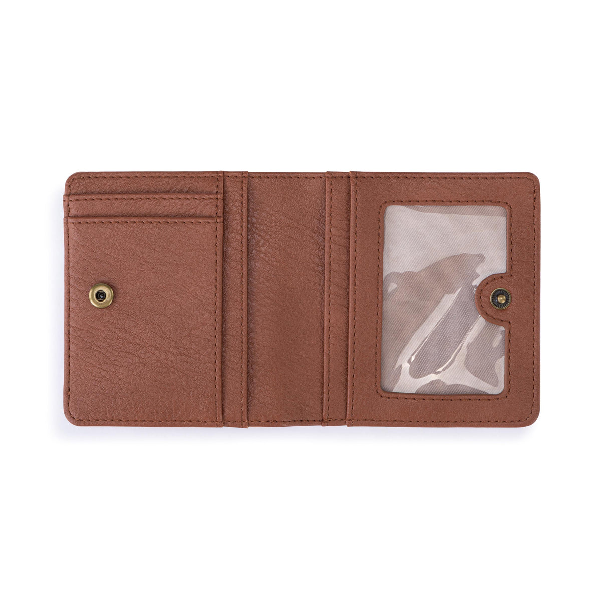 The Sak Mira Small Wallet - Leather - Tobacco Floral Embossed