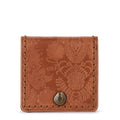 The Sak Mira Small Wallet - Leather - Tobacco Floral Embossed