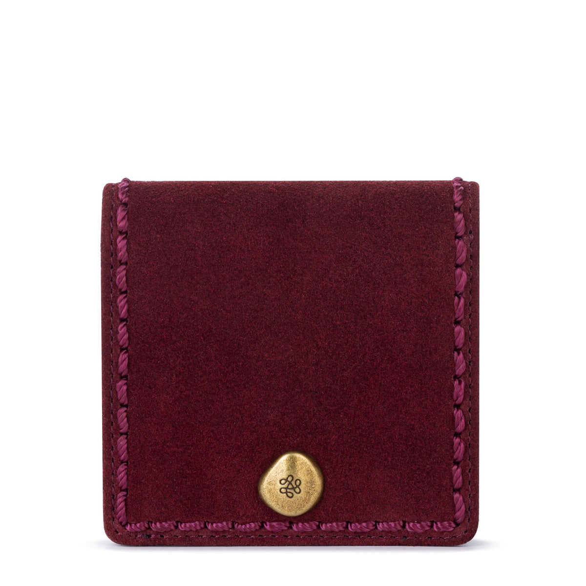 The Sak Mira Small Wallet - Leather - Black Cherry Suede