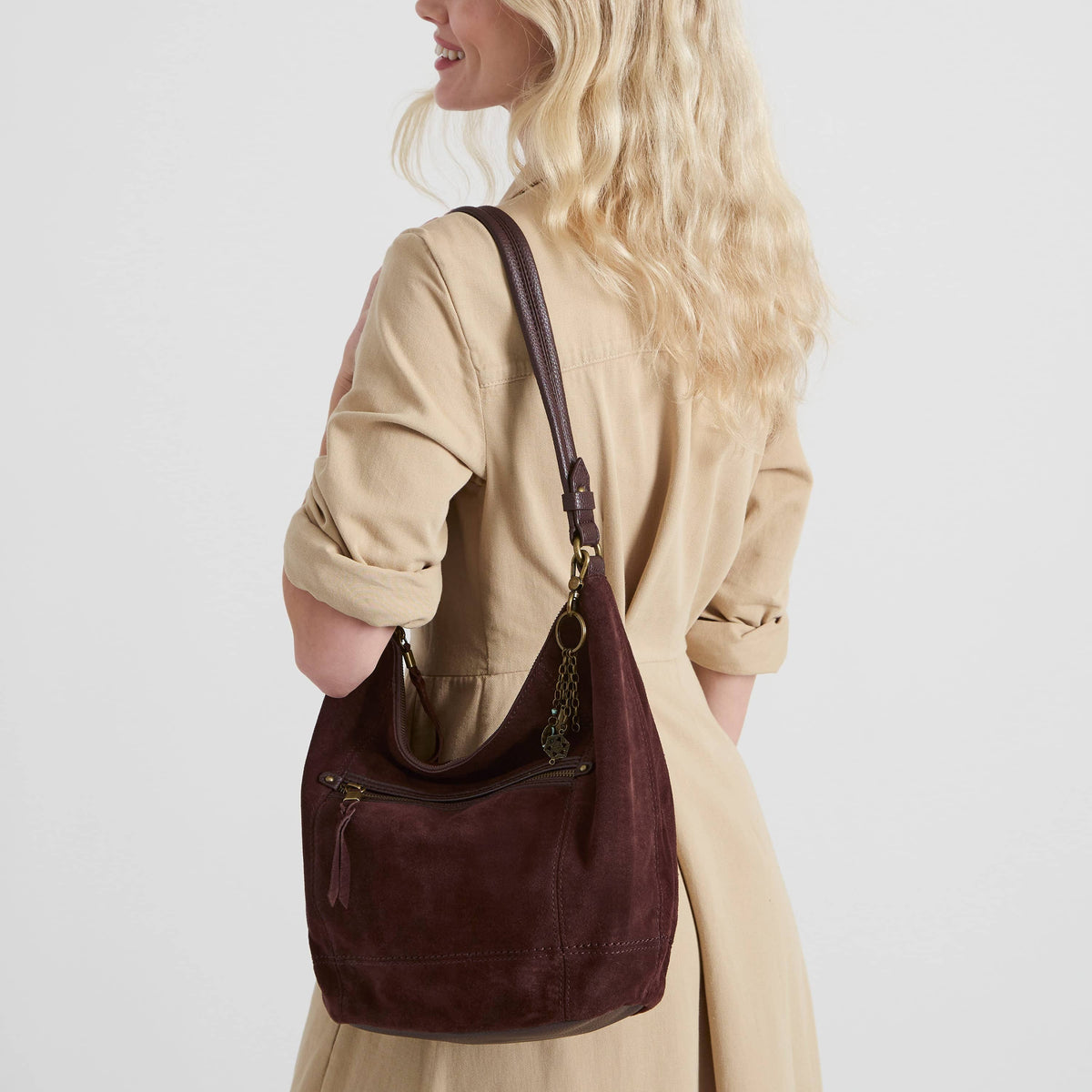 The Sak Sequoia Hobo - Leather - Mahogany Suede