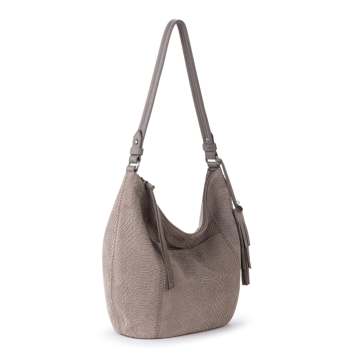 The Sak Sequoia Hobo - Leather - Mushroom Croco Suede