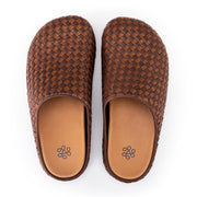 Bolinas Woven Clog - Leather - Mahogany Cognac Woven