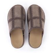 Bryn Platform Clog - Leather - Mushroom Suede Patch