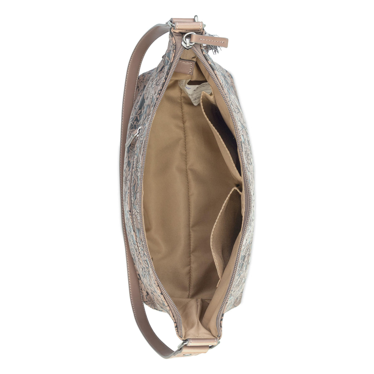 Sakroots Banyan Hobo - Vegan Leather - Mushroom In Bloom Embossed